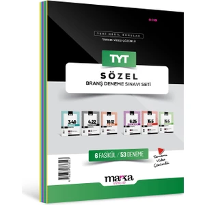 Marka Yayınları 2025 TYT Sözel Branş Deneme Sınavı Seti 6 Fasikül 53 Deneme