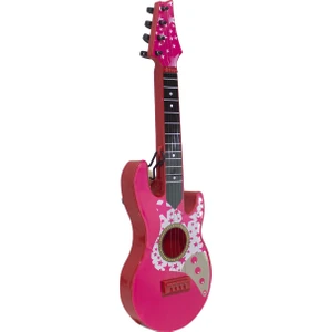 Oyuncak Rock Gitar Metal Telli 45 cm Pembe