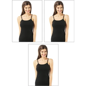 Özkan Underwear 23319 3'lü Paket Kadın Pamuklu Likralı İnce Askılı Atlet