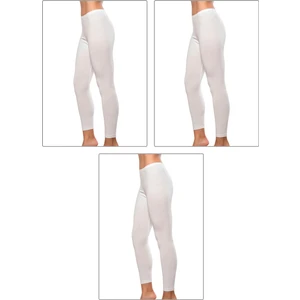 Özkan Underwear 0415 3'lü Paket  Kadın Pamuklu Likralı Süprem Düz Uzun Tayt