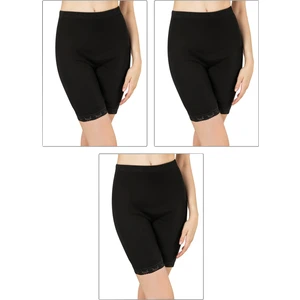 Özkan Underwear 0114 3'lü Paket Kadın Pamuklu Dantelli Ribana Esnek Yumuşak Paçalı Alt İçlik Don Külot Tayt