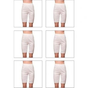 Özkan Underwear 0112 6'lı Paket Kadın Ribana Esnek Yumuşak Paçalı Don