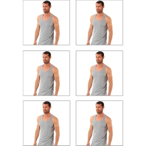 Özkan Underwear 0058 6'lı Paket Erkek Pamuklu Ribana Esnek Rahat Sporcu Atlet