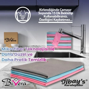 6 Adet Mikrofiber Temizlik Bezi 40X60 CM (2 PAKET X 3'LÜ)