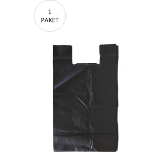 Siyah Hışır Atlet Poşet Mini Boy 22 x 31 cm 1 Paket Takriben 500 Adet