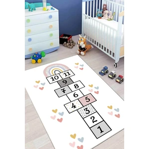 Cino 88 Krem Seksek Renkli Kalpli Çocuk Odası Oyun Halısı
