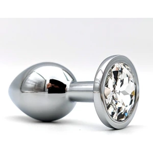 Toy Joy Toyjoy Lüks Parlak Beyaz Taşlı Metal Anal Tıpa Medium Size Anal Vajinal Plug