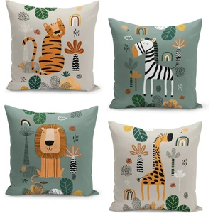 4'lü Kırlent Kılıf Seti Çocuk Bebek Odası Dijital Baskılı