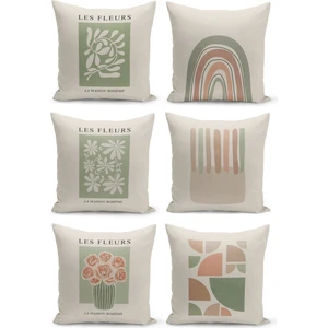 6'lı Kırlent Kılıf Seti Çift Taraflı Dijital Baskılı