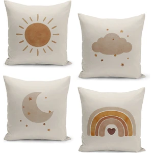 4'lü Kırlent Kılıf Seti Çocuk Bebek Odası Dijital Baskılı