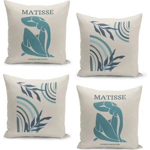 4'lü Kırlent Kılıf Seti Çift Taraflı Dijital Baskılı