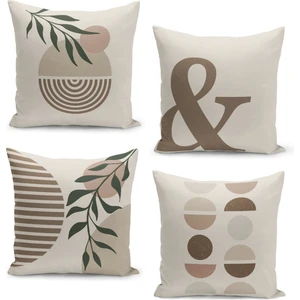 4'lü Kırlent Kılıf Seti Çift Taraflı Dijital Baskılı