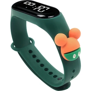 Çocuk Saatleri LED Dijital Bilek Saati Çocuk Spor Saati Koyu Yeşil (Yurt Dışından)