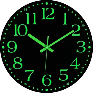 12 Inç Sessiz Çalışmayan Saat, Işıklı Duvar Saati (Yurt Dışından)