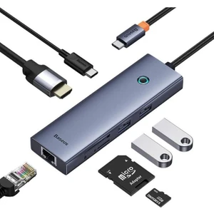 Pd 100W 7in1 Type-C To Dönüştürücü Hub Type-C To HDMI4K@60Hz Usb3.0 1000 Mbps RJ45 Ekran Paylaşma