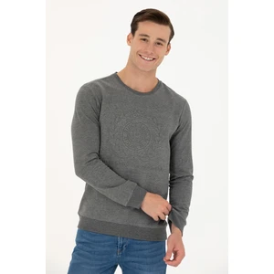 U.S. Polo Assn. Erkek Antrasit Melanj Sweatshirt 50270803-VR081