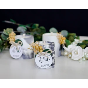 Zekk Atelye 10 Adet Lüks Modern Kokulu Soya Mumu Hediyelik Söz, Nişan, Kına, Düğün, Baby Shower, Bride Party