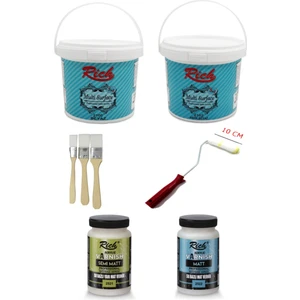 Multi Surface Antik Beyaz , Beyaz 1000 gr Dolap Boyama 2'li Set Mat Vernik Yarı Mat