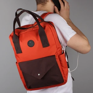 My Valice Smart Bag Post USB Şarj Girişli Laptop Bölmeli Notebook Sırt Çantası Kiremit