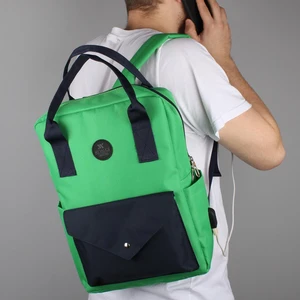 My Valice Smart Bag Post USB Şarj Girişli Laptop Bölmeli Notebook Sırt Çantası Benetton Yeşili