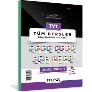 Marka Yayınları 2025 TYT Tüm Dersler Branş Deneme Sınavı Seti 15 Fasikül 150 Deneme
