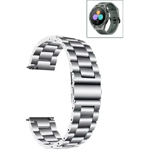 Huawei Watch Gt3 Se Uyumlu Kordon Klasik Baklava Model Paslanmaz Çelik Metal Kayış