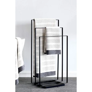 3Art Metal Dekoratif Metal Ayaklı Askılık - Üçlü Set Ayaklı Havluluk - Banyo Askılığı - Dilsiz Uşak