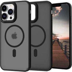 MTK Moveteck Apple iPhone 12 Pro Max Kılıf Mat Magsafe Wireless Şarj Destekli