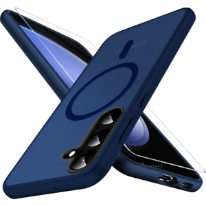 M.TK Moveteck Samsung Galaxy S23 Plus Kılıf Mat Magsafe Wireless Şarj Destekli Hassas Butonlu Soft Mat Kenarlı Buzlu Çerçeveli Darbe Korumalı Lansman Kapak Elde Kaymaz Icea