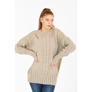 Alexander Gardi Bisiklet Yaka Örgü Desenli Oversize KAZAK(A92257-S)