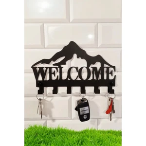3Art Metal Welcome Yazılı Dekoratif Anahtar Askısı - Askılık - Anahtarlık