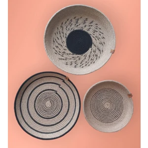 Home Decors By Özlem 3 Lü Hasır Dekoratif Bohem Tabak Afrika Duvar Tabağı Moda Salon Duvar Dekor