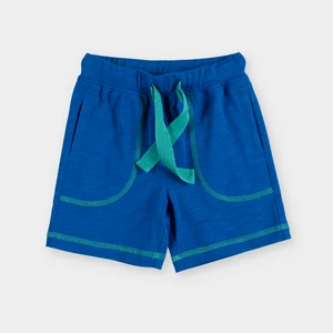 Beli Lastikli Şort Erkek Çocuklar İçin Enerjik ve Konforlu Günlük Kullanım Mavi