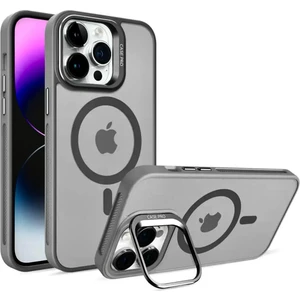 Apple iPhone 14 Pro Max Uyumlu Magsafe Stantlı Premium Kılıf Lens