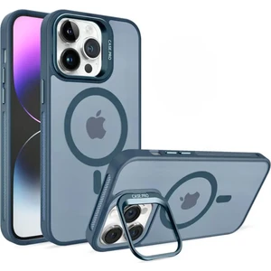Apple iPhone 15 Pro Max Uyumlu Magsafe Stantlı Premium Kılıf Lens