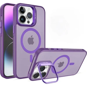 Apple iPhone 15 Pro Max Uyumlu Magsafe Stantlı Premium Kılıf Lens
