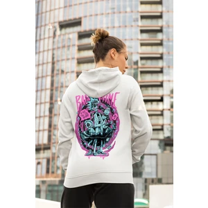 Rick And Morty Back In Time Ön Ve Sırt Baskılı Unisex Kapüşonlu Sweatshirt Hoodie