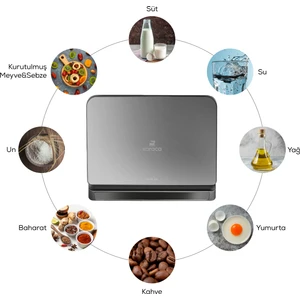 x Refika’dan Mutfak Tartısı Gastro Scale Inox 15 kg Kapasite