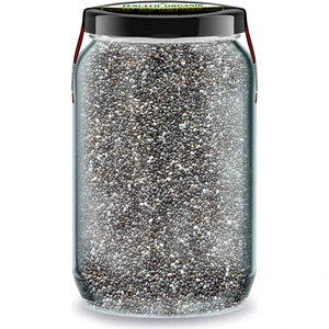 Zencefil Organik Cam Kavanozda Katkısız Çiya Tohumu 660 cc Pure Chia Seeds