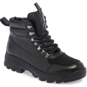 Siyah Hakiki Deri Erkek Casual Bot - E23K1BT56559-A23