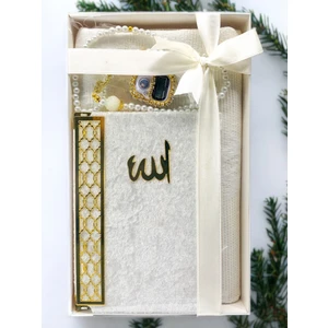 Nehir Hediyelik Çeyizlik Hediyelik Yasin Seccade Tesbih Taşlı Zikirmatik Özel Tasarım Set Lüks