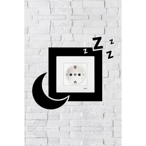 Uyku ve Gece Tasarım Priz Çerçevesi (Iç Ölçü 8,4x8,4 Cm) Dekoratif Priz - Anahtar Çerçevesi