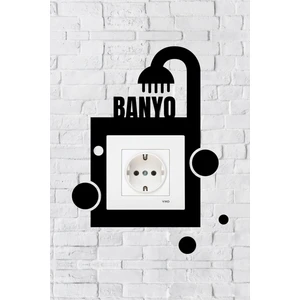 Banyo Tasarım Priz Çerçevesi (Iç Ölçü 8,4x8,4 Cm) Dekoratif Priz - Anahtar Çerçevesi - Duvar Susu