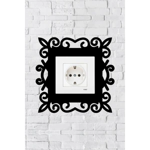 Desen Dekoratif Priz Çerçevesi (Iç Ölçü 8,4x8,4 Cm) Dekoratif Priz - Anahtar Çerçevesi - Duvar Susu