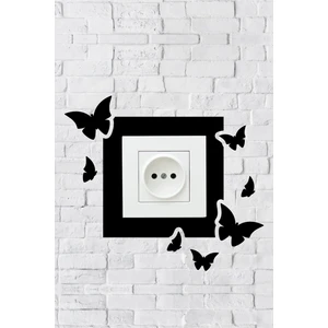 Kelebek Tasarım Priz Çerçevesi (Iç Ölçü 8,4x8,4 Cm) Dekoratif Priz - Anahtar Çerçevesi