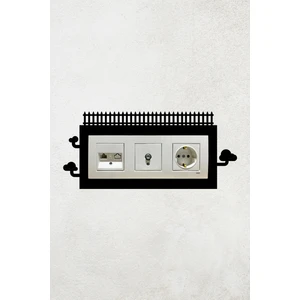 Çit Tasarım 3lü Priz Çerçevesi (Iç Ölçü 22,75X8,4 Cm) Üçlü Dekoratif Çerçeve - Kahve Kosesi
