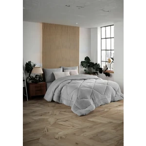 Battal Boy Yorgan Renkli Wellsoft Çift Taraflı 215X235 Gri