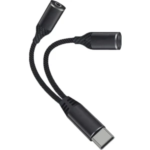 Sx-03 2in1 Type-C To 3.5mm Aux + Type-C Çoklayıcı Adaptör Kablo