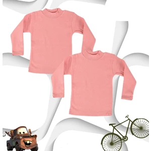 Body 2 Li Paket Unisex Pamuklu Ligralı Yarım Balıkçı Yaka Çocuk Body