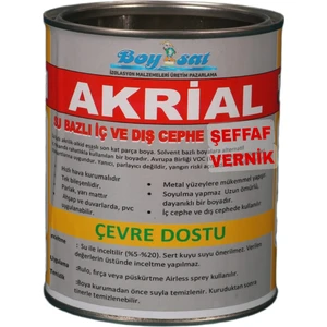 Akrial Su Bazlı İç ve Dış Cephe Şeffaf Vernik 0.75 kg